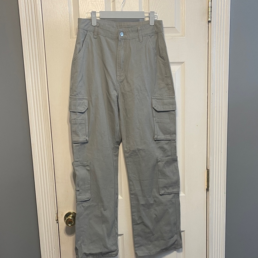 Women, jeans,grey Cargo Pants